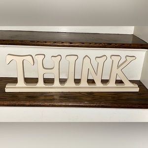 “Think” word decor